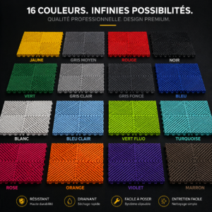 Sol garage modulable – dallettes clipsables effet showroom